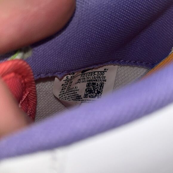 NIKE AIR FOCE 1 LV8 GS FRUIT COLORS KIDS SNEAKER FTL06-010 - Picture 6 of 7